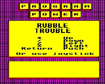 Rubble Trouble (1983)(Program Power) screen shot title